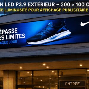 ÉCRAN LED P3.9 EXTÉRIEUR – 300 × 100 CM – HAUTE LUMINOSITÉ POUR AFFICHAGE PUBLICITAIRE